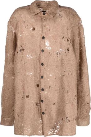 Vitelli Doomboh Oversized Shirt - Dames - Overhemden - Beige - S - Overhemden