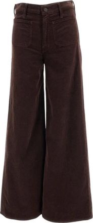 Mother Pantaloni a gamba larga a vita alta con tasche applicate - - Trousers - Donna - Marrone - W30