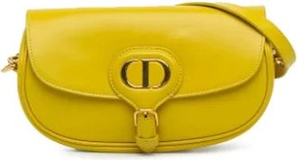 Dior Pre-owned Shoulder Bags, female, Yellow, Size: ONE SIZE Pre-owned Leather shoulder-bags