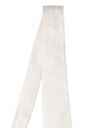 Cesare Attolini Mens Ties White Silk