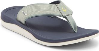 Olukai Ahi Kai Flip Flop in Seagreen /Trench Blue at Nordstrom, Size 11