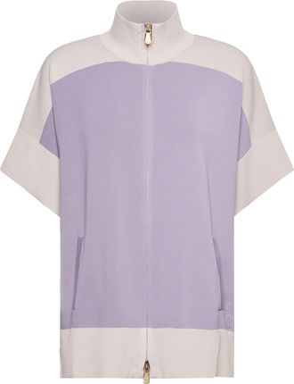 Elena Miro Cappa Relaxed Fit Lavender/Beige Zip Jacket