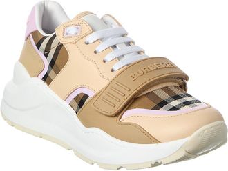 Burberry Check Canvas & Leather Sneaker