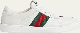 Gucci GG Embossed Leather Low-Top Sneakers
