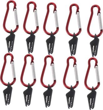 No Brand Juego De Clips De Fijaci&oacute;n Para Tiendas De Campa&ntilde;a - Remaches Para Exteriores - Mosquetones Para Lonas - Abrazaderas De Seguridad Para Camping - Clips