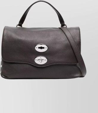 Zanellato daily clutch bag with top handle and studs