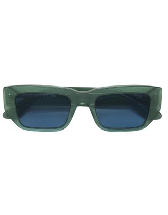 Retro Superfuture Sunglasses With Sage Green Acetate Frame