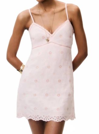 LoveShackFancy Becklyn Mini Dress In Rose Drift