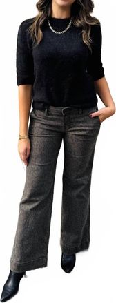 Hidden Jeans Low-Rise Flared Leg Trousers In Brown Cheetah