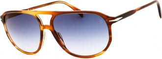 David Beckham DB 1159/S 0EX4 2A Brown Horn/Blue Mirror Anti-Reflective