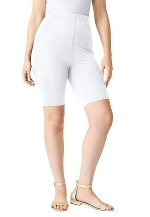 Roaman's Side-Pocket Bike Short in White at Nordstrom, Size 40
