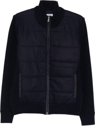 Vengera Navy Blue Jacket With Quilted Panels