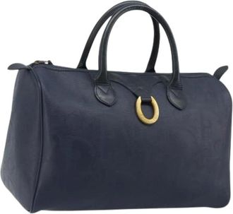 Dior Pre-owned Handbags, female, Blue, Size: ONE SIZE Pre-owned Vintage Boston Bag