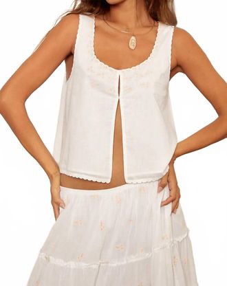 Ciao Lucia Francie Sleeveless Top In White