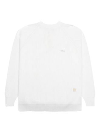 Advisory Board Crystals ribbed crew-neck sweater - men - Cotton/Polyester - M - White