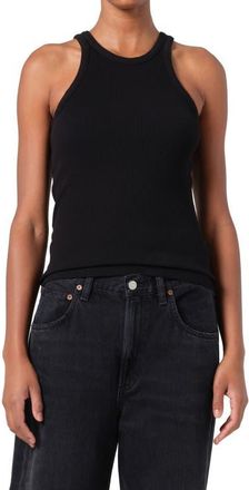A Gold E Rayne Rib Tank in Black at Nordstrom, Size Large