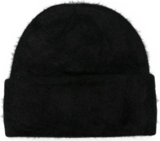 Soft Goat Cashmere Muts - Dames - Hoeden - Zwart - ONE Size - Wol - Accessoires