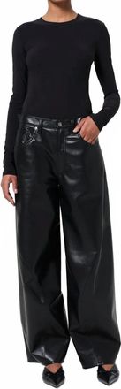 A Gold E Recycled Leather Twist Jean In Detox