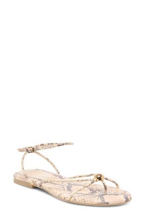 Dolce Vita Kenley Ankle Strap Sandal in Natural Snake Emboss at Nordstrom, Size 6.5