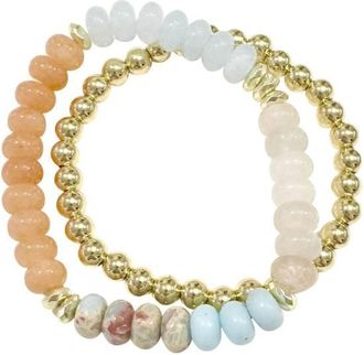 Gemelli Womens Jamie Bracelet Set In Kerry Orange