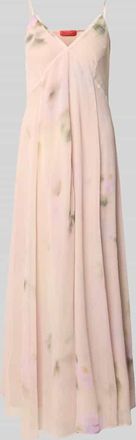 Max & Co. Tailliertes Abendkleid mit V-Ausschnitt in Rosa, Gr&ouml;&szlig;e 32