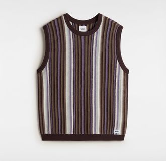 Vans Mens Premium Samuelson Sweater Vest - Grey - Size X-Large