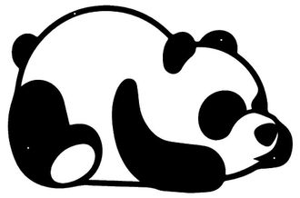 Homemania Panda - Metal Decoration - Black - 50 x 0,15 x 35 cm