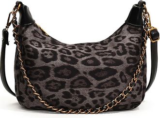 Generic Fashion Leopard Print Crossbody Bags for Women, PU Shoulder Bag with Zipper Closure, Comfortable Double Shoulder Straps, Applies to Commuting and Work