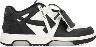 Off-white Schoenen, Dames, Zwart, 36 EU, Leer, Leren lage sneakers met charme
