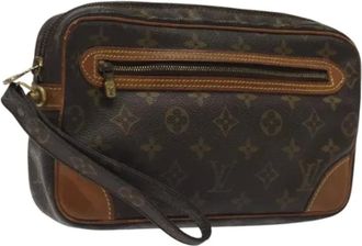 Louis Vuitton Pre-owned Tela clutches - - Pre-owned - Donna - Marrone - ONE SIZE