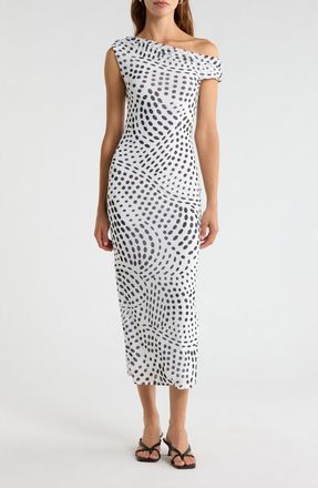 AFRM Holden Swirl Dot Print Dress in Noir Swirl Dot at Nordstrom, Size X-Small