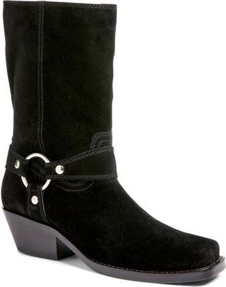 Nordstrom Motobella Moto Boot in Black Suede at Nordstrom, Size 5.5