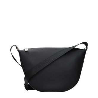 Fendi Uomos Borsa a tracolla Melone in pelle nera
