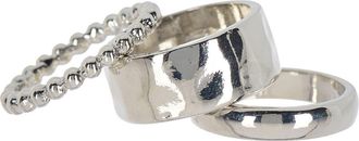 Nordstrom Rack Hammered Band Ring Set in Rhodium at Nordstrom Rack, Size 7