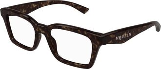 Alexander McQueen Stijlvolle Bril Am 0476O in Zwart - unisex - Brillen - Bruin - 53 MM - Accessoires