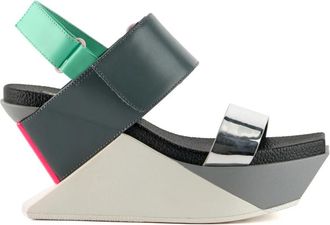United Nude Delta Wedge Sandal - Dames - Sleehakken - Veelkleurig - 39 EU - Leer - Schoenen