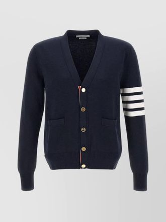 Thom Browne 4bar milano stitch cotton cardigan