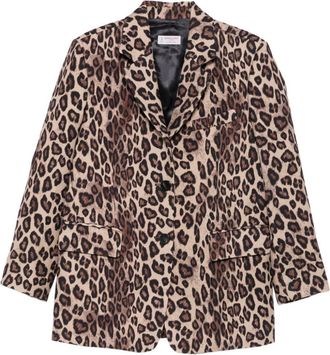 Alberto Biani Brown Leopard-print Jacket