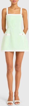Amanda Uprichard Womens Martini Skort Romper In Hypermint Ivory