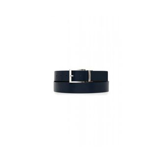 Emporio Armani Accessoires, Heren, Zwart, ONE Size, Leer, Reversible Leren Riem