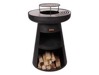 Purline Barbacoa redonda con plancha de acero redonda y grill