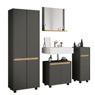 VCM Juego Completo De Muebles De Ba&ntilde;o De 4 Piezas Cosila L 165x154x35 - Vcm