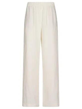 Eleventy Wide-Leg Palazzo Trousers With Lurex Accents