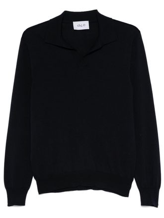 D4.0 knitted polo shirt - men - Virgin Wool - 54 - Blue