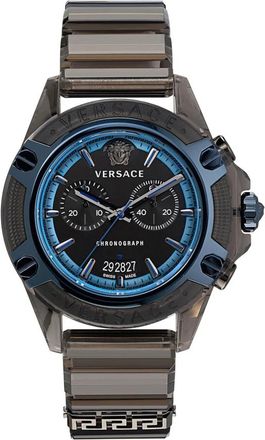 Versace Actieve Siliconen Horloge Zwarte Wijzerplaat - Heren - Horloges - Zwart - ONE Size - Accessoires