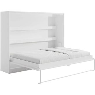 Vente-Unique Vente-unique - Letto estraibile 140 x 200 cm Apertura orizzontale manuale Con led Bianco - rapili