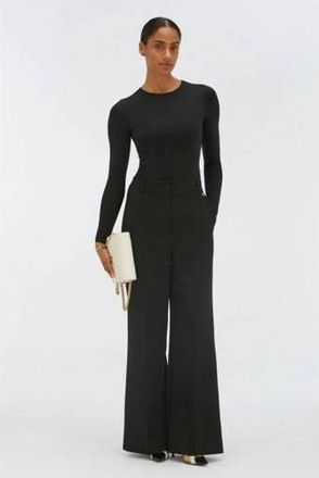 JOSH V wide leg high waist broek zwart
