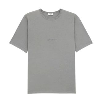 Saint Laurent Heren, Tops, Grijs, Maat: M Katoen