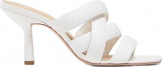 Cinq &agrave; Sept Womens Dina Raffia Sandal In White