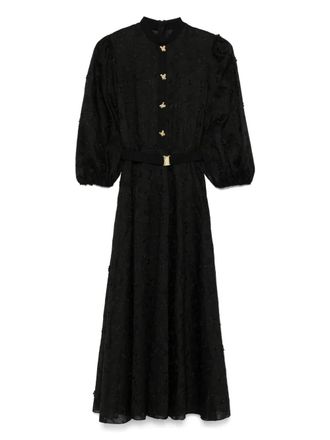 Nissa Abito midi con applicazione - Nero